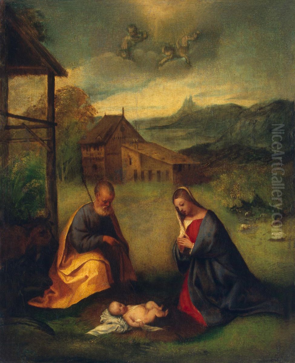 Adoration of the Christ Child Oil Painting by Titian