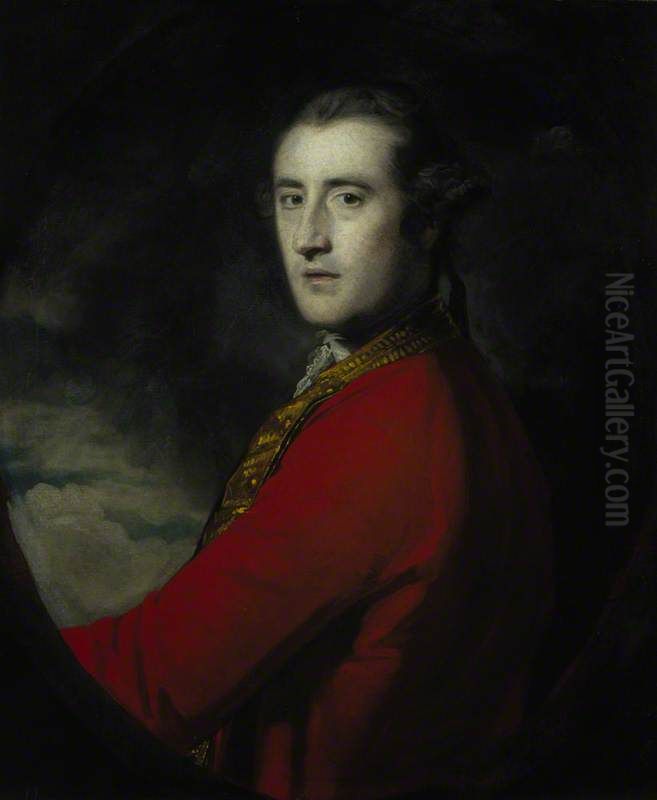 Sir David Lindsay, 4th Bart of Evelick (about 1732 - 1797) Oil Painting by Of Sir Joshua Reynolds