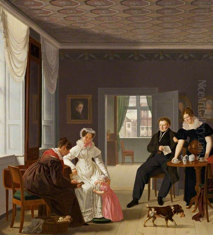 The Winther Family Oil Painting by Emil Baerentzen