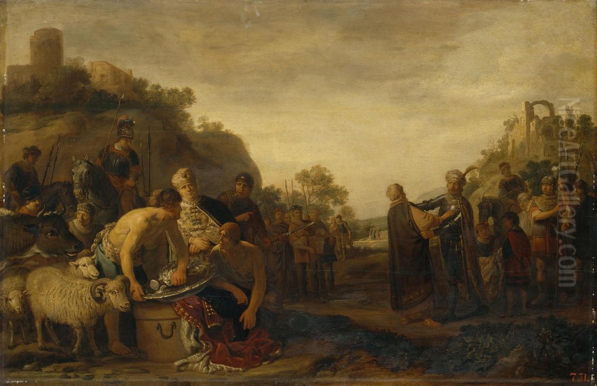 Samuel and Saul Oil Painting by Claes Corneliszoon Moeyaert