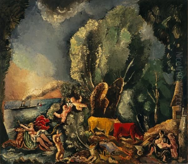 L'Enlevement d'Europe [The Rape of Europa] Oil Painting by Charles Georges Dufresne