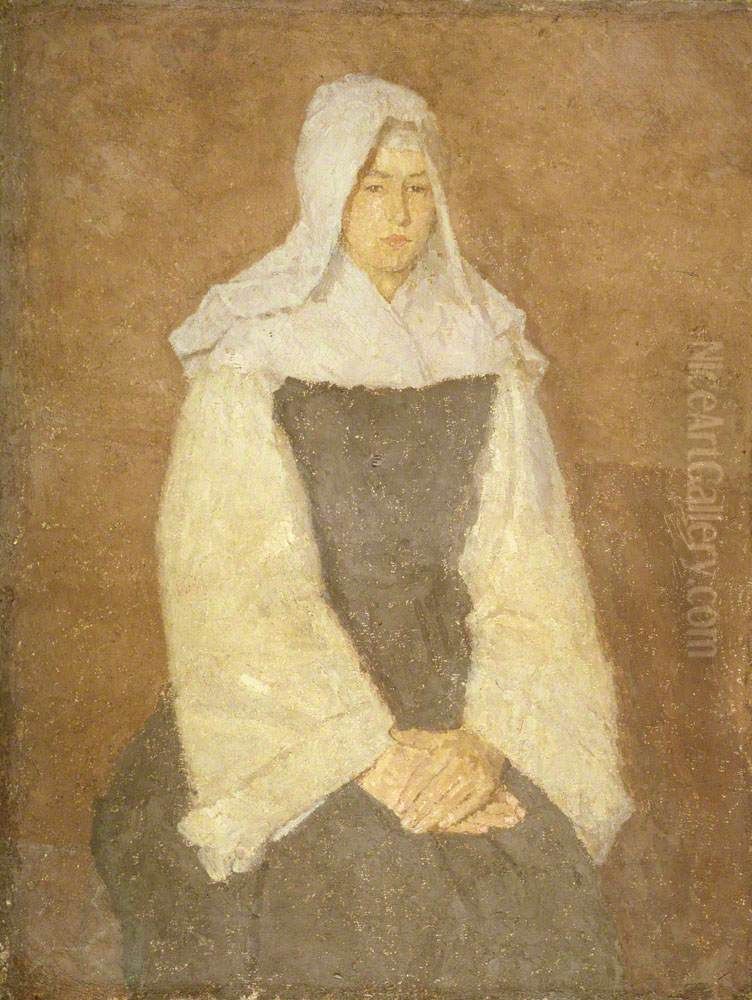 A Young Nun Oil Painting by Gwen John