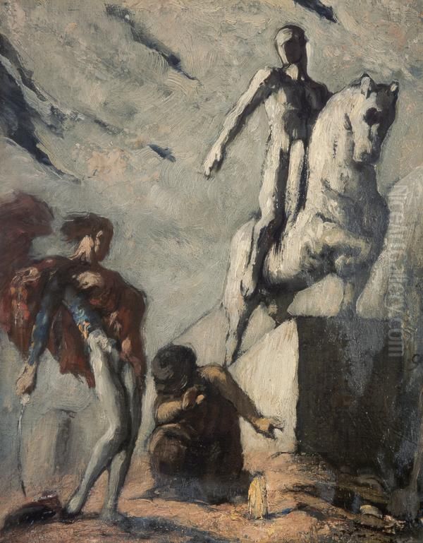 Don Juan and the Commander Oil Painting by Charles Ricketts