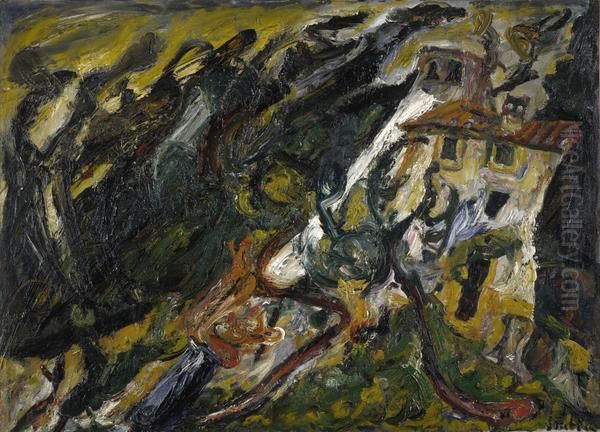 Le Mas Passe-Temps, Ceret Oil Painting by Chaim Soutine