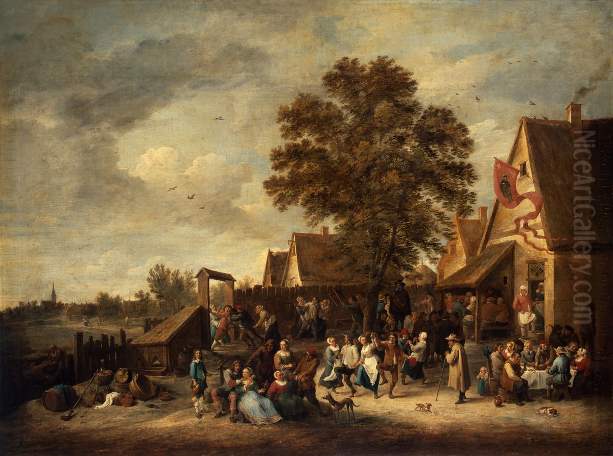 Rural Feast Oil Painting by David Teniers the Younger