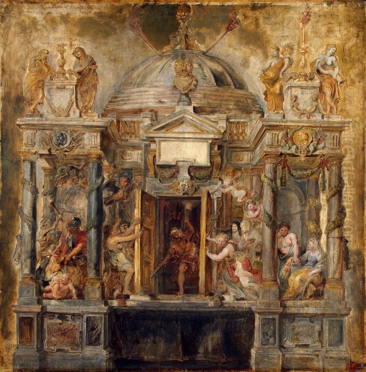 Temple of Janus (Templum Jani) Oil Painting by (studio of) Rubens, Peter Paul