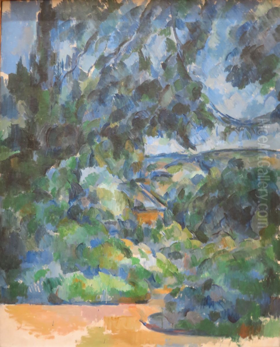 Paysage bleu Oil Painting by Paul Cezanne