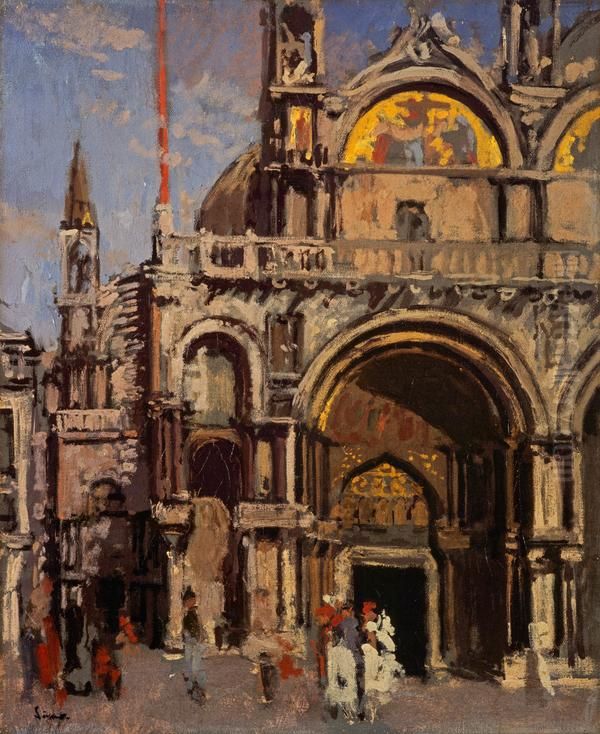 Corner of St Mark's, Venice Oil Painting by Walter Richard Sickert
