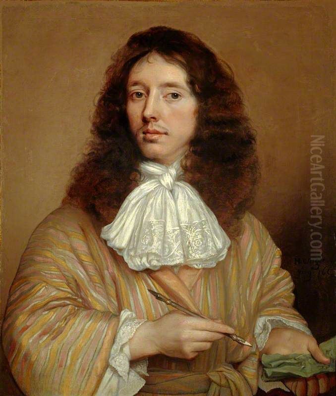Sir William Bruce, c 1630 - 1710. Architect Oil Painting by John Michael Wright