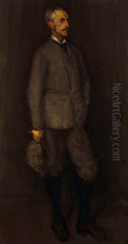An Arrangement in Grey and Green. Portrait of John James Cowan (1846 - 1936) Oil Painting by James McNeill Whistler