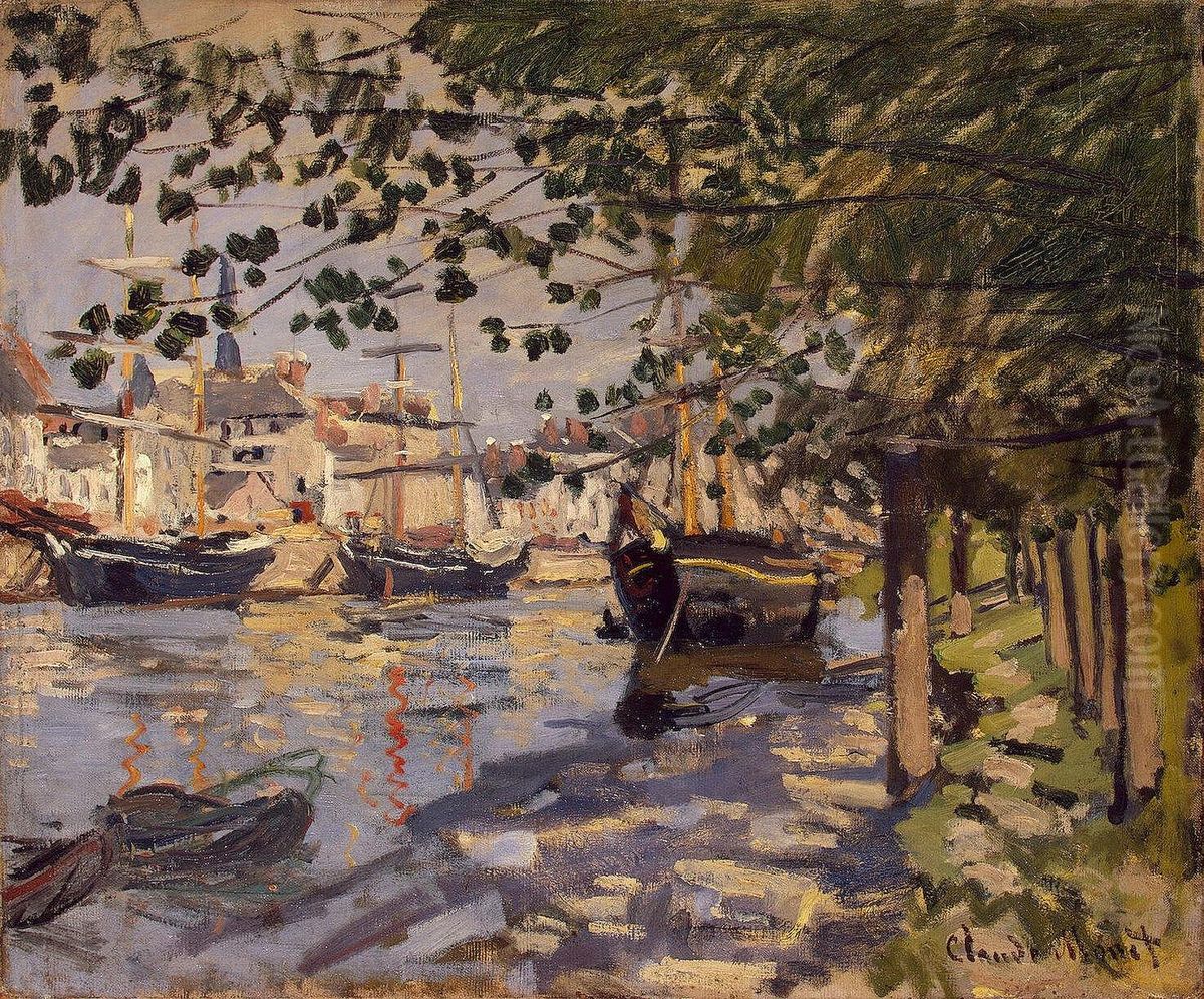 La Seine a Rouen Oil Painting by Claude Oscar Monet