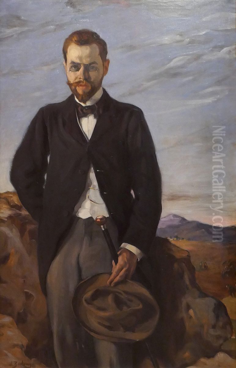 Portrait of Ivan Shchukin (1869-1908) Oil Painting by Ignacio Zuloaga