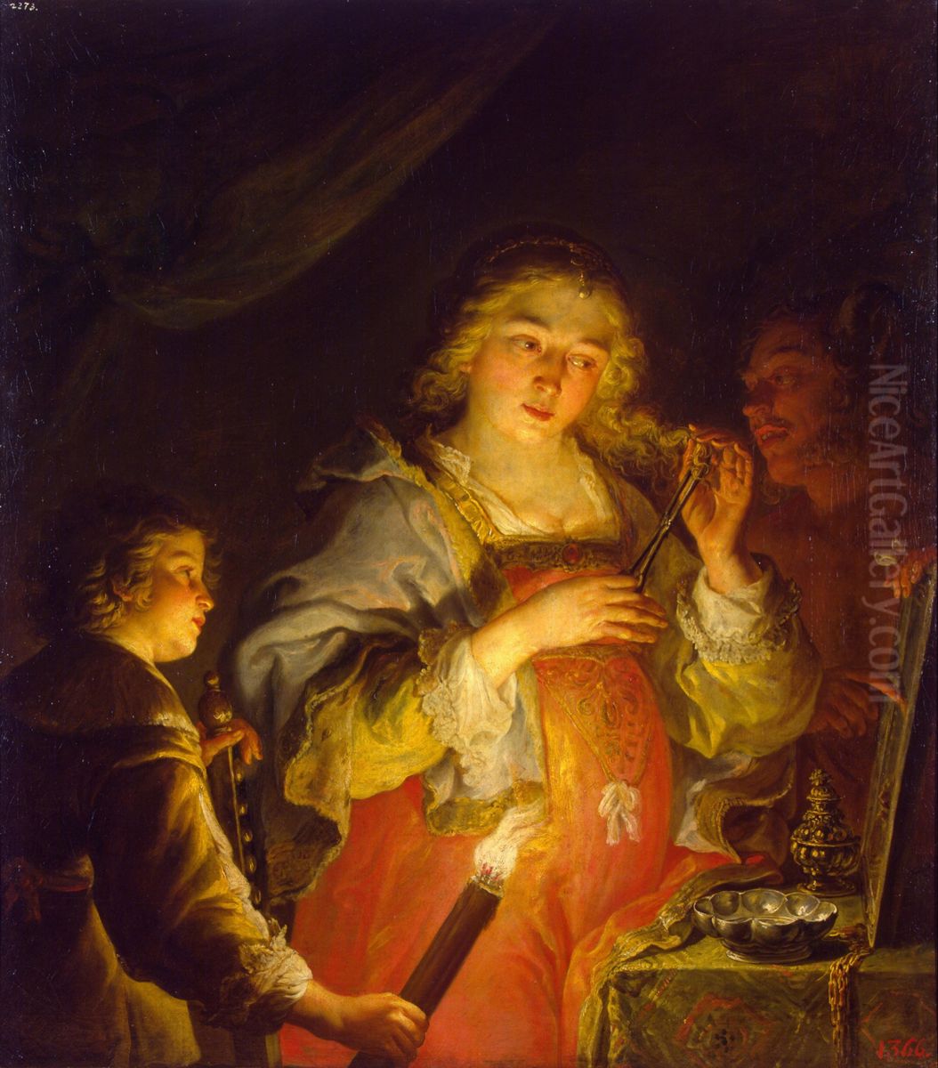 Allegory of Vanity Oil Painting by Jacques de l'Ange
