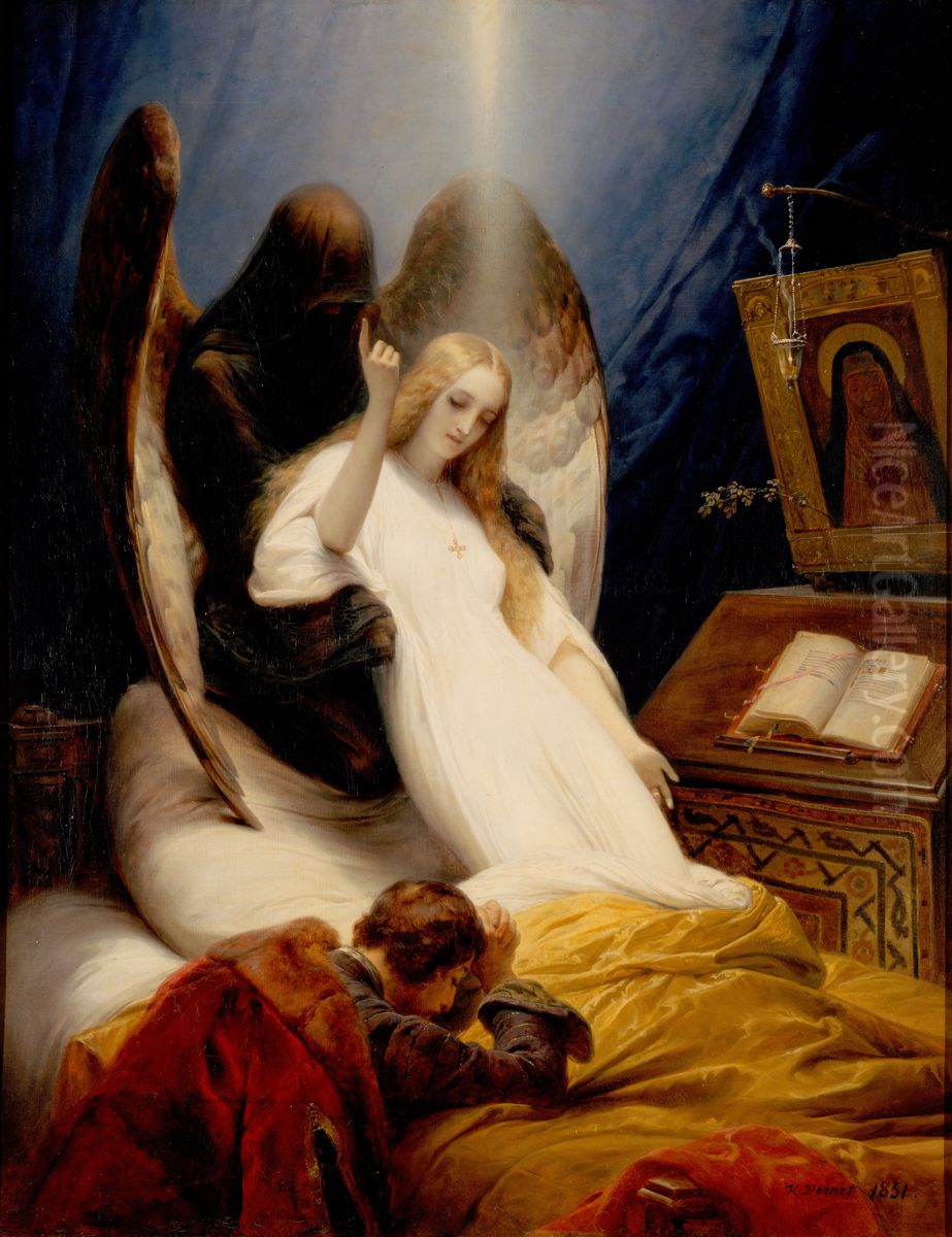 Angel of the Death Oil Painting by Horace Vernet