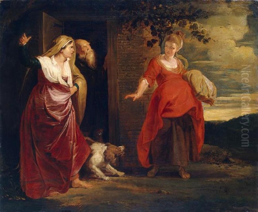 Hagar Leaves the House of Abraham Oil Painting by (studio of) Rubens, Peter Paul
