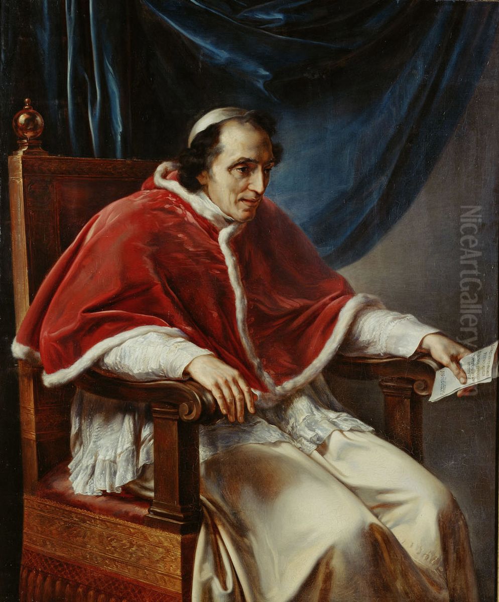 Pope Pius VII (1742-1823) Oil Painting by Vincenzo Camuccini