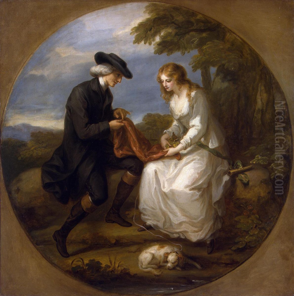 Insane Maria Oil Painting by Angelica Kauffmann