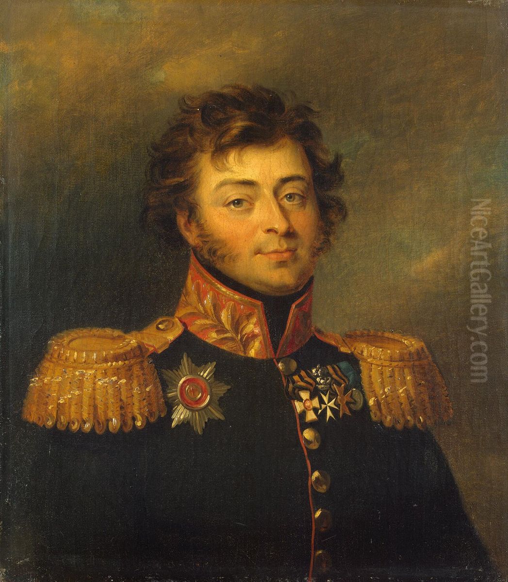 Portrait of Alexander A. Bashilov (1777-1847/49) Oil Painting by George Dawe