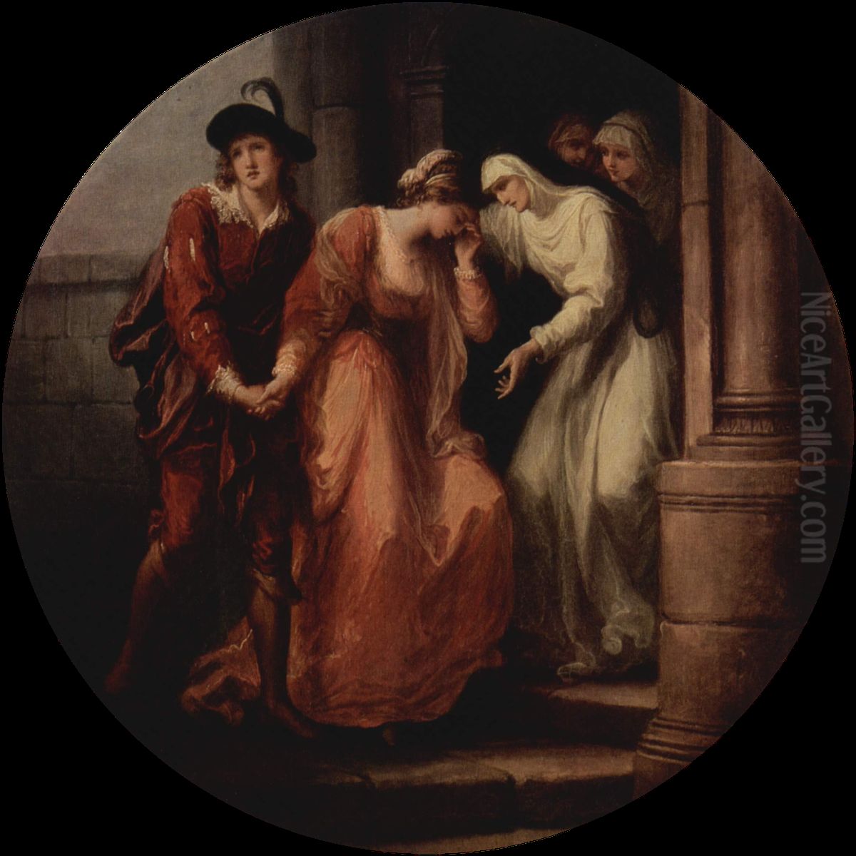 Abschied Abelards von Heloise Oil Painting by Angelica Kauffmann
