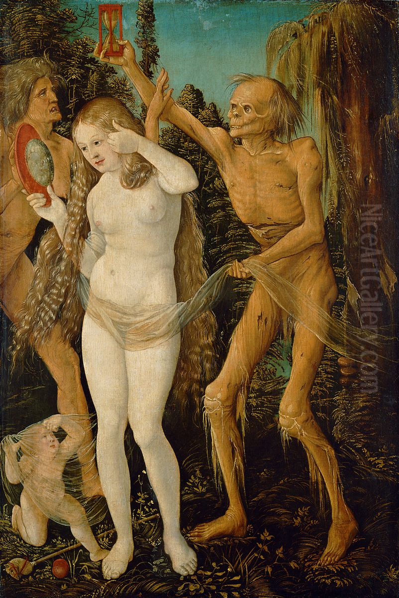 The three ages and death Oil Painting by Hans Baldung Grien