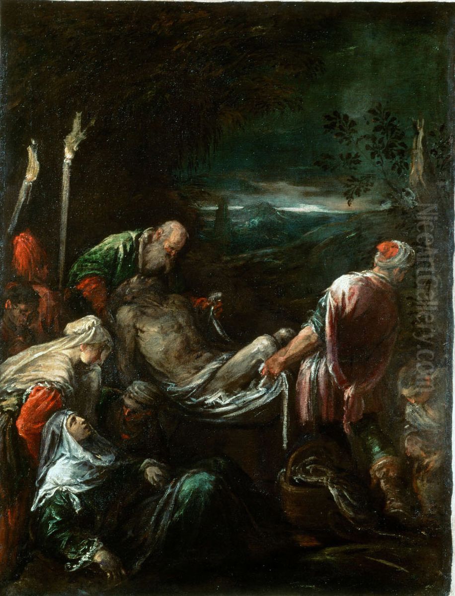 Grablegung Christi Oil Painting by Leandro Bassano