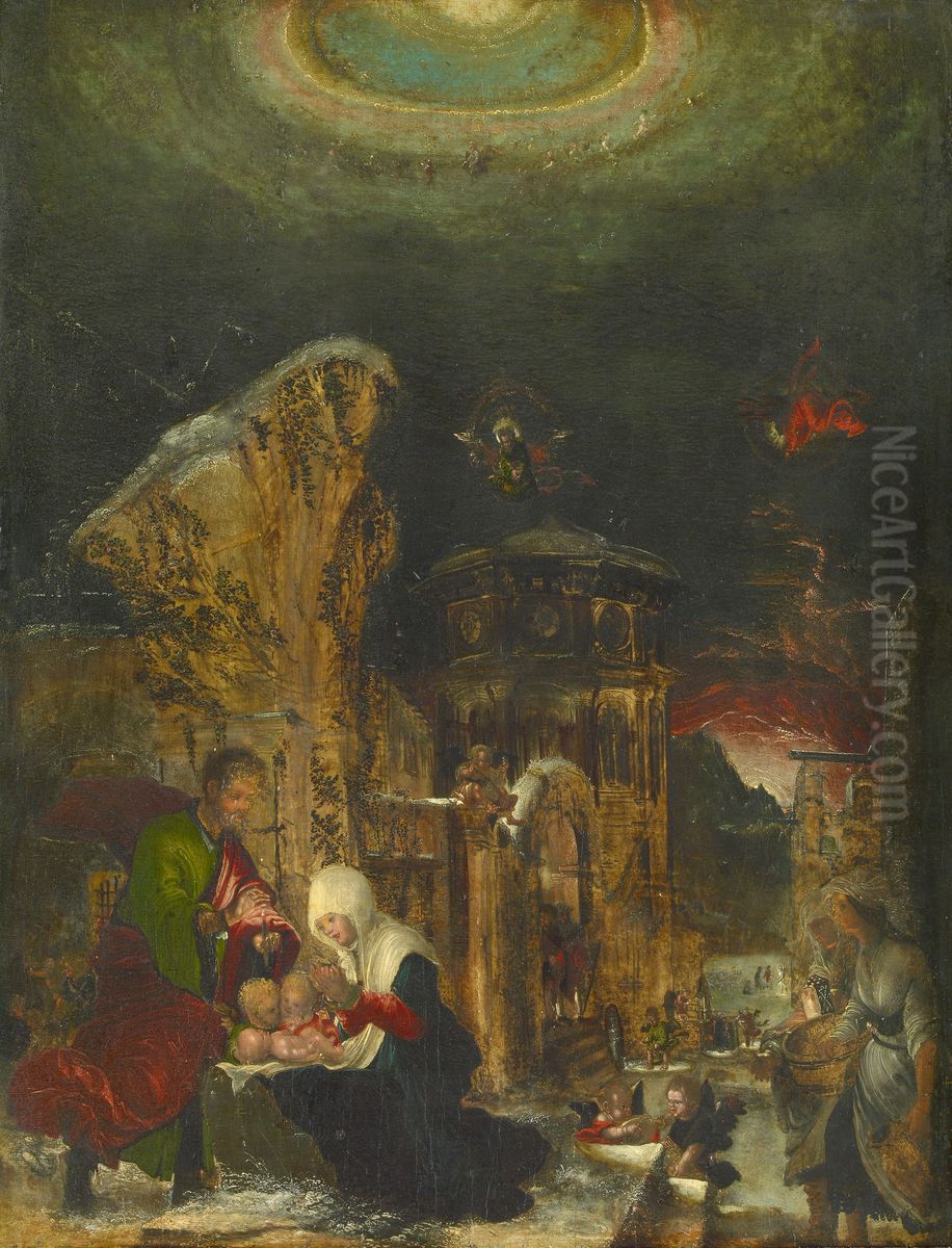 Geburt Christi Oil Painting by Albrecht Altdorfer