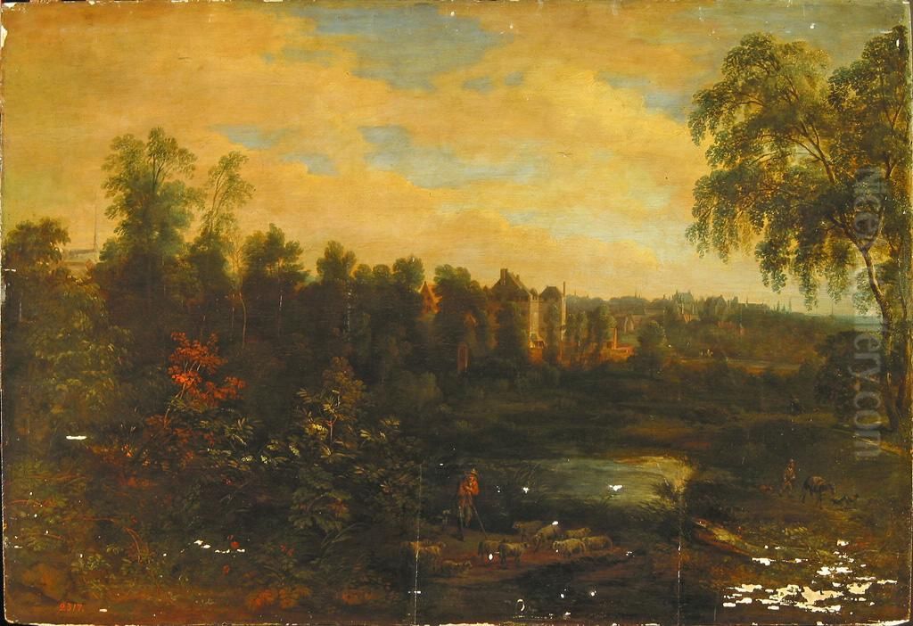Landscape near Brussels Oil Painting by Jacques d'Arthois