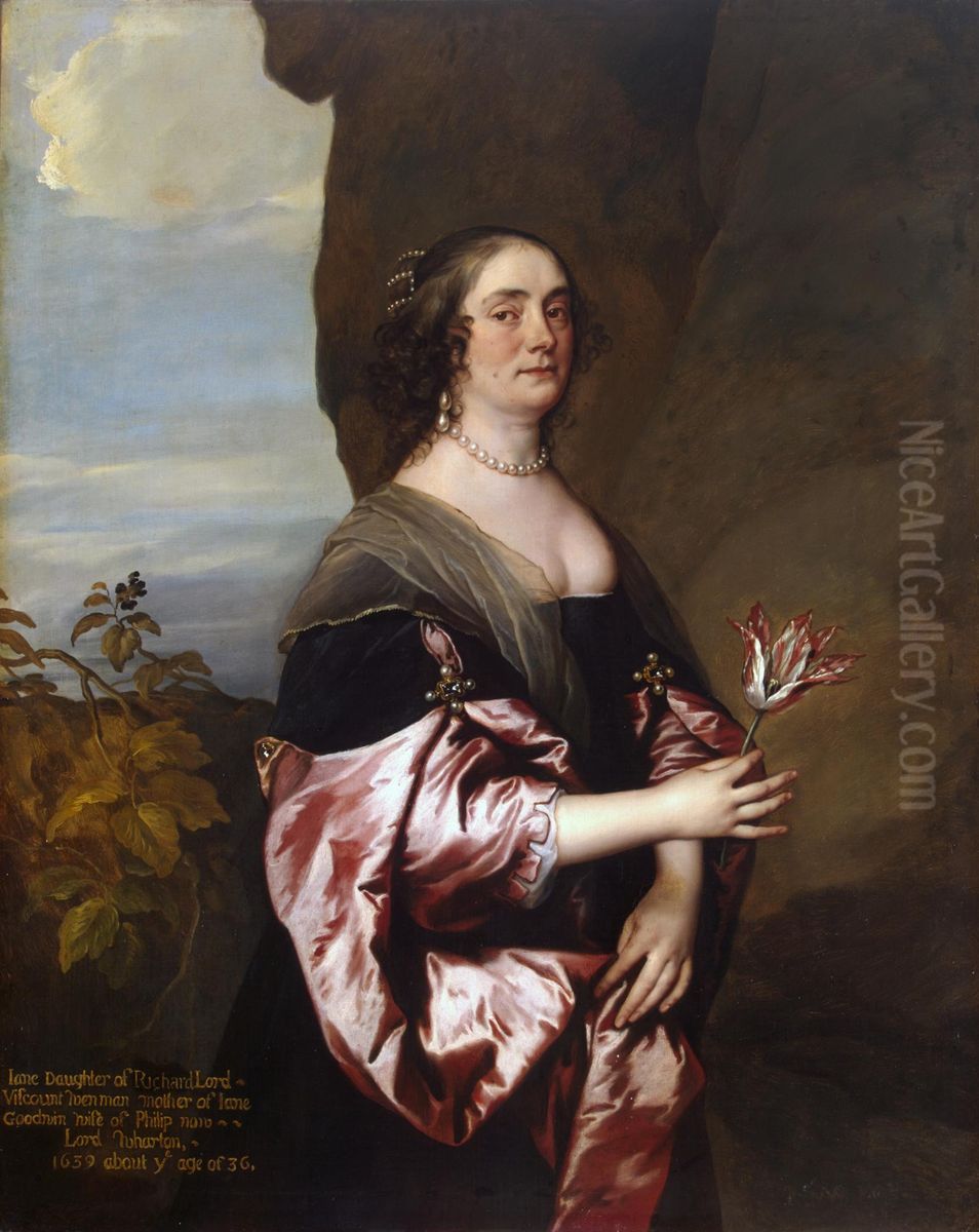 Portrait of Lady Jane Goodwin Oil Painting by Sir Anthony Van Dyck