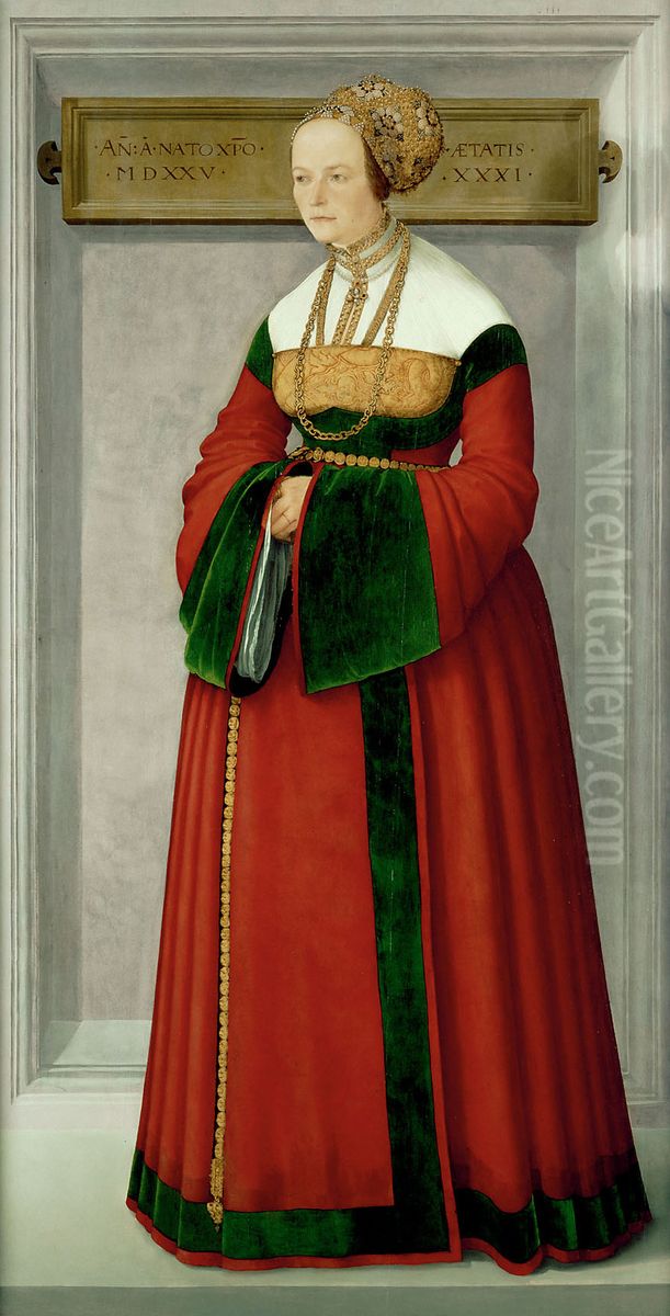 Bildnis einer Frau Oil Painting by Christoph Amberger