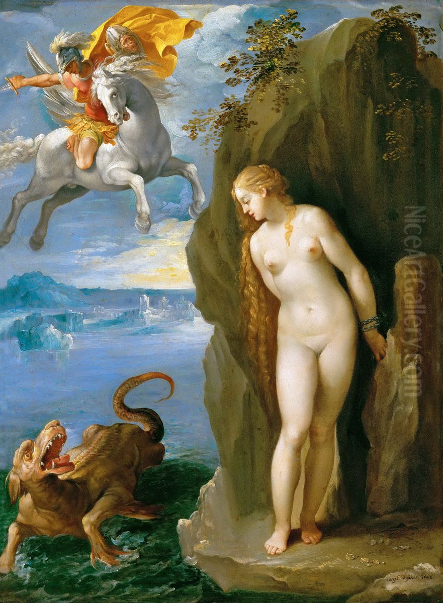 Perseus and Andromeda Oil Painting by Giuseppe Cesari