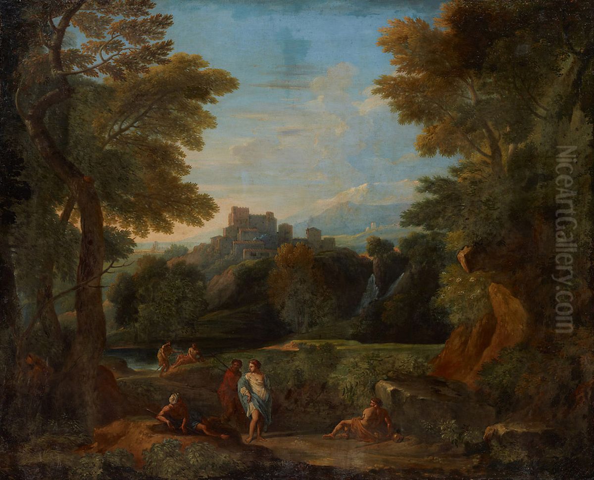 Italian Landscape Oil Painting by Jan Frans van Bloemen