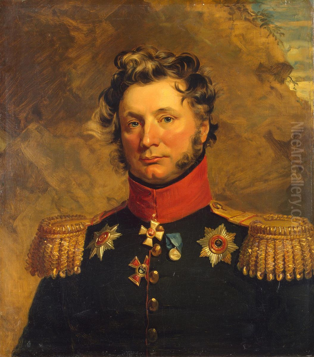 Portrait of Matvey I. von der Pahlen (1779-1863) Oil Painting by George Dawe
