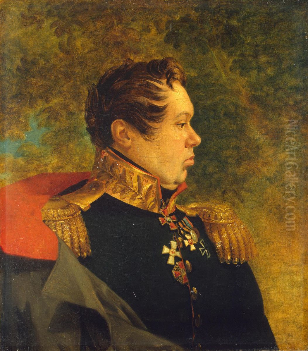 Portrait of Ivan T. Kozlyaninov (1781-1834) Oil Painting by George Dawe