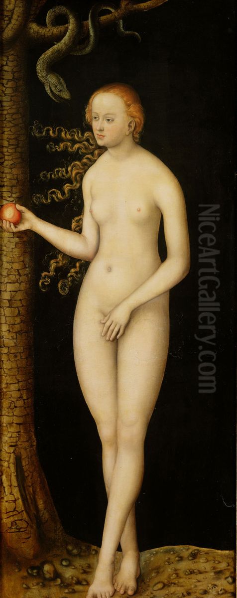 Sundenfall: Eva Oil Painting by Lucas Cranach the Elder