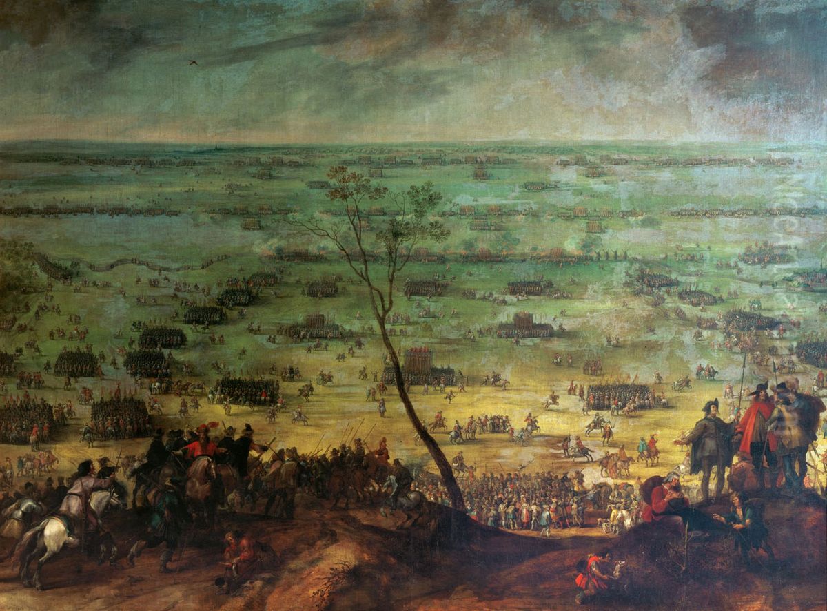 The battle at Lutzen, 1632 Oil Painting by Peter Snayers
