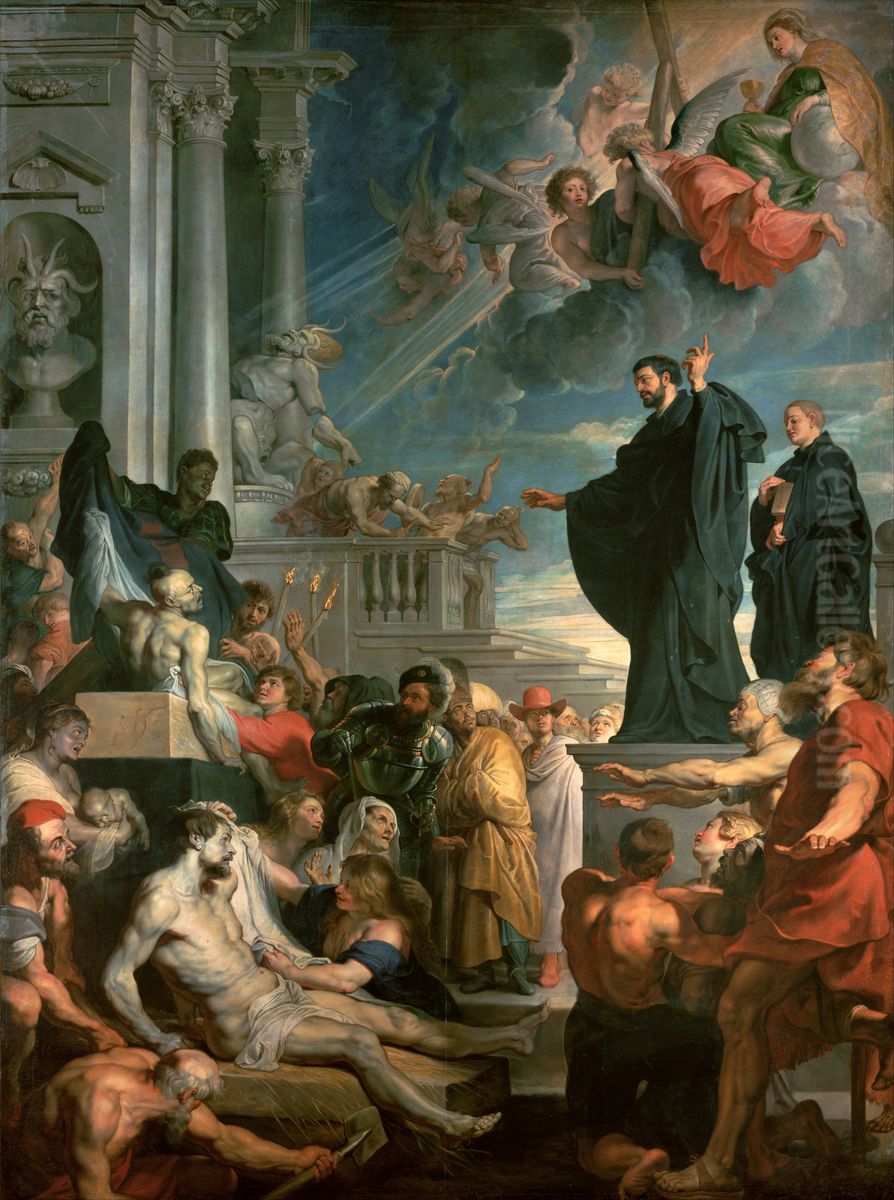 The miracles of St. Francis Xavier Oil Painting by (studio of) Rubens, Peter Paul