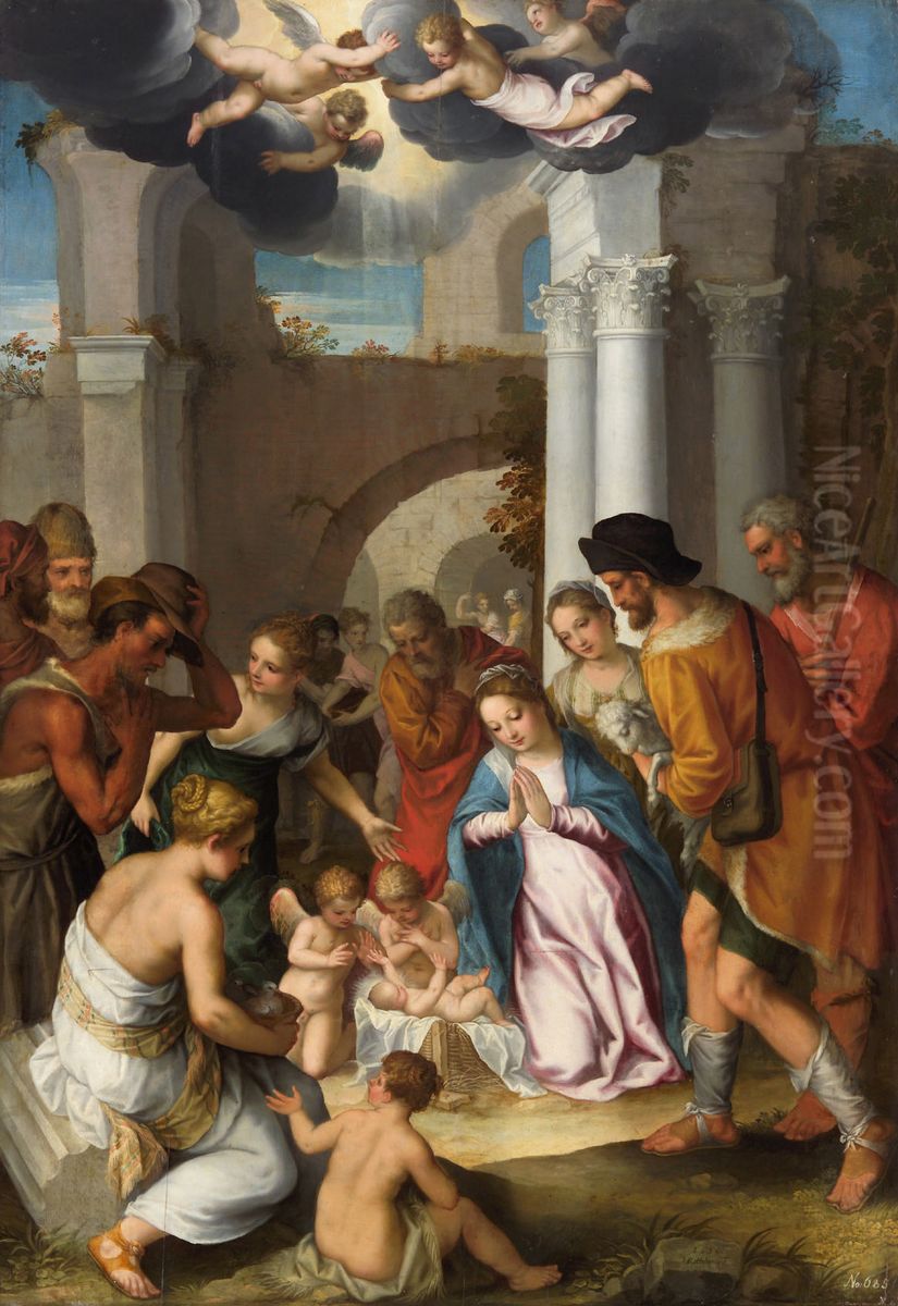 Anbetung der Hirten Oil Painting by Hans Rottenhammer