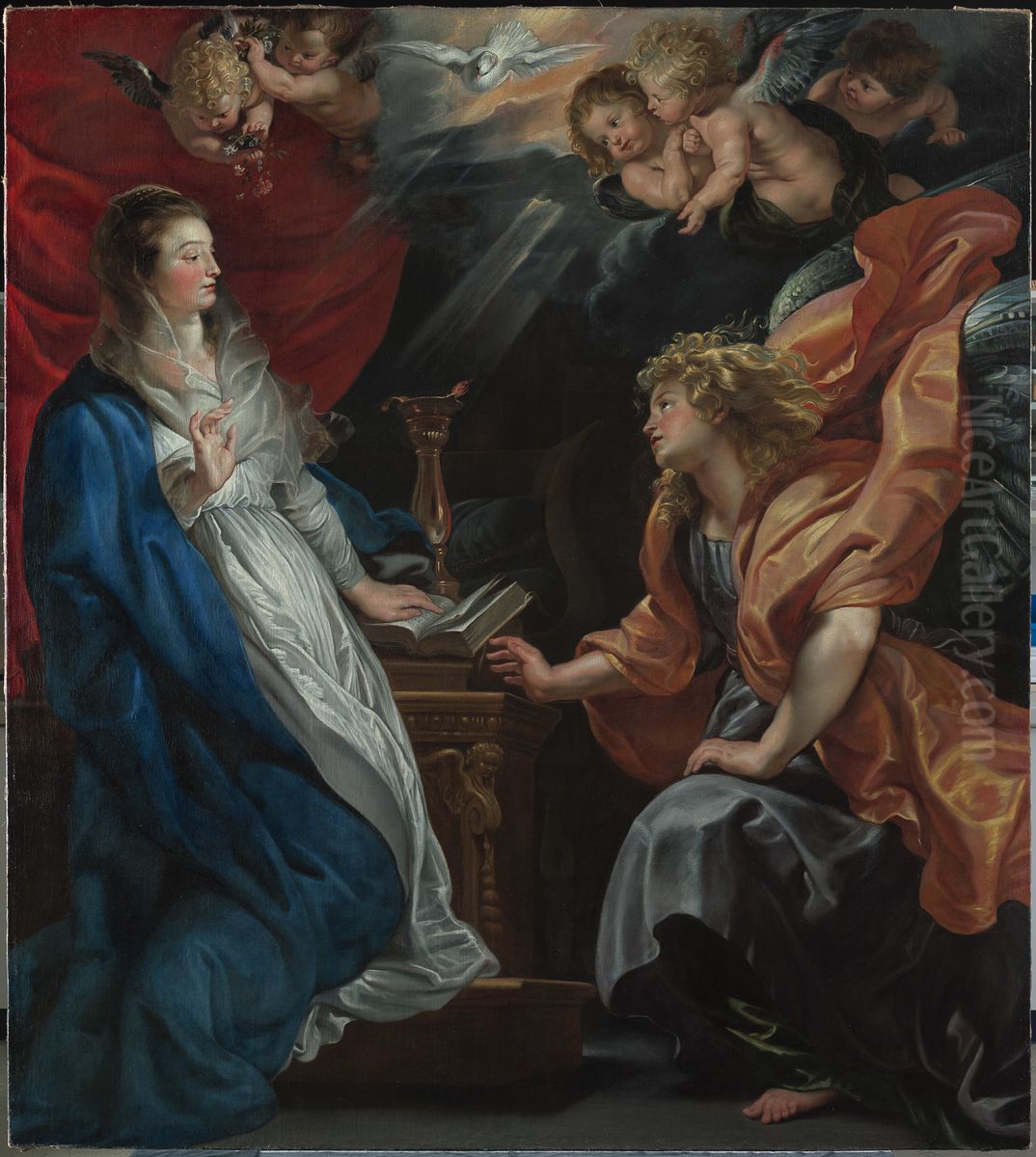 The Annunciation Oil Painting by (studio of) Rubens, Peter Paul