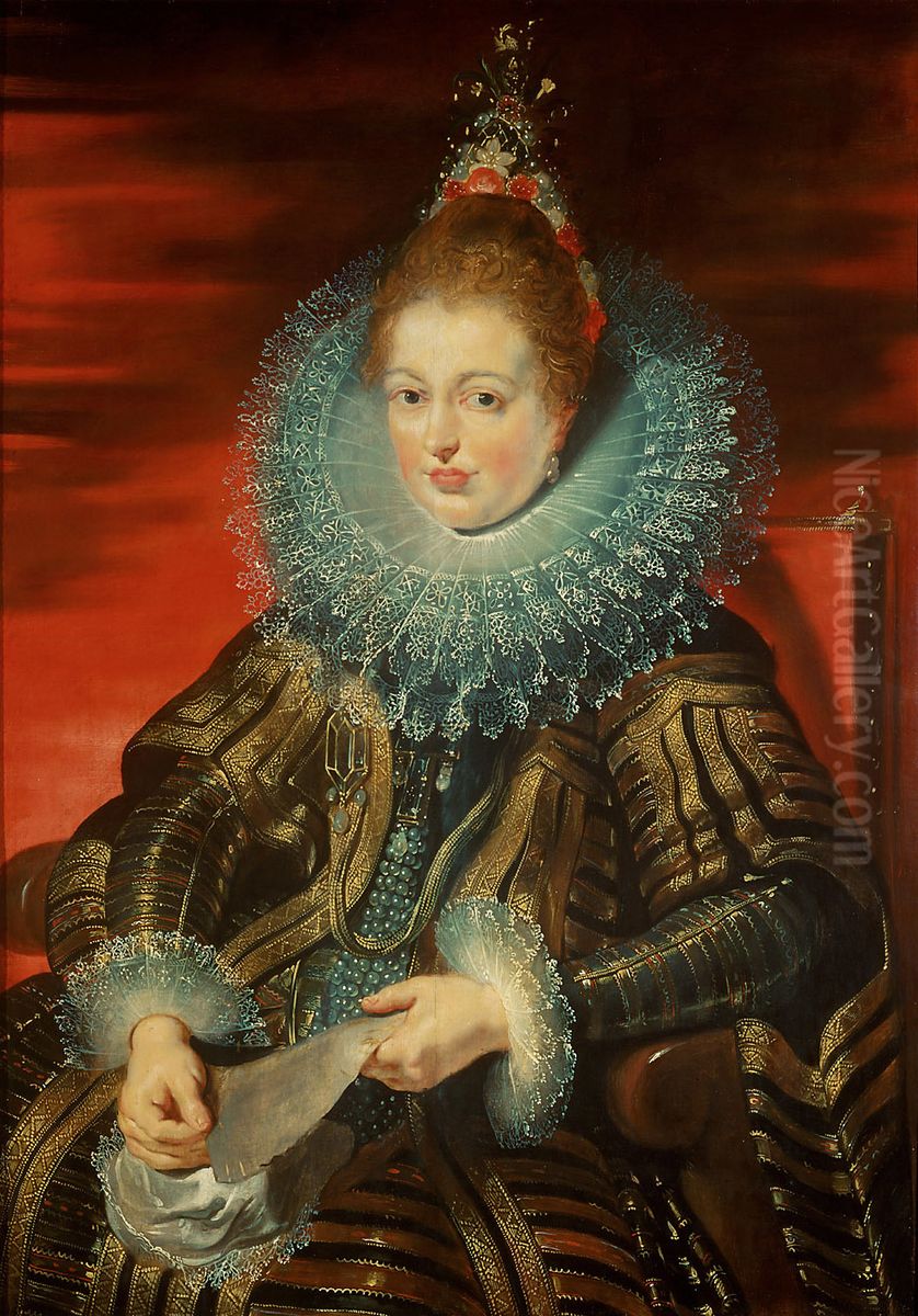 Infante Isabella Clara Eugenia (1566-1633) Oil Painting by (studio of) Rubens, Peter Paul