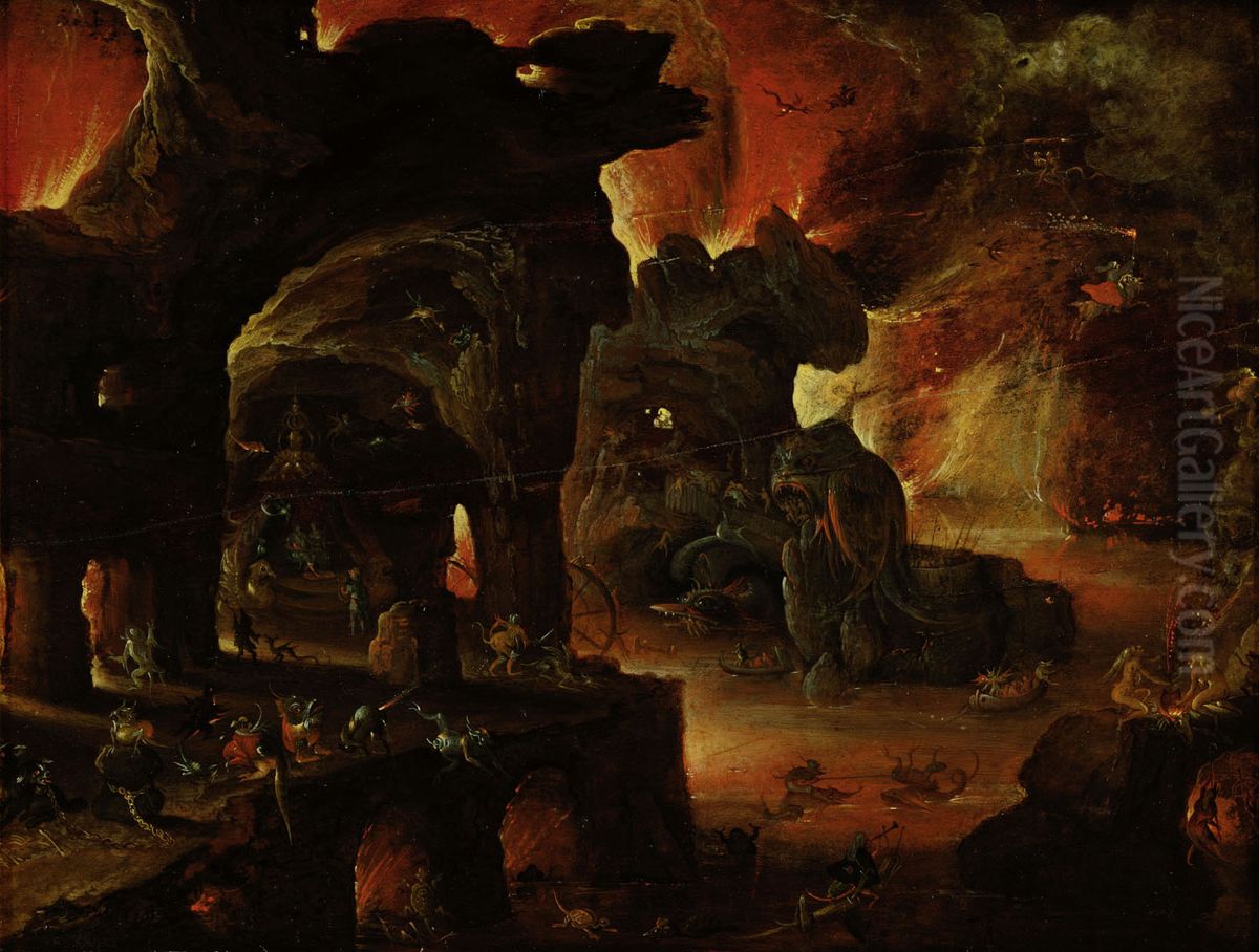 Orpheus in the Underworld Oil Painting by Roelant Savery