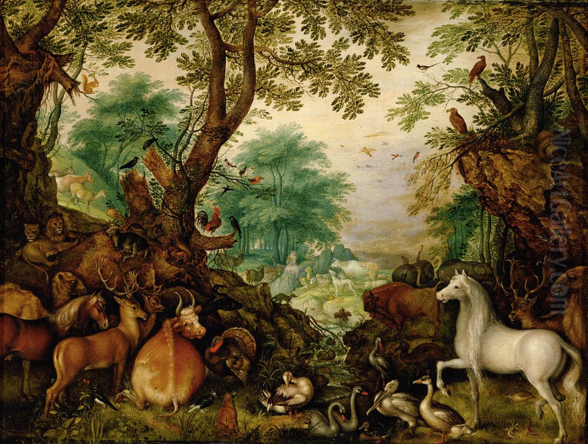 Orpheus unter den Tieren Oil Painting by Roelant Savery