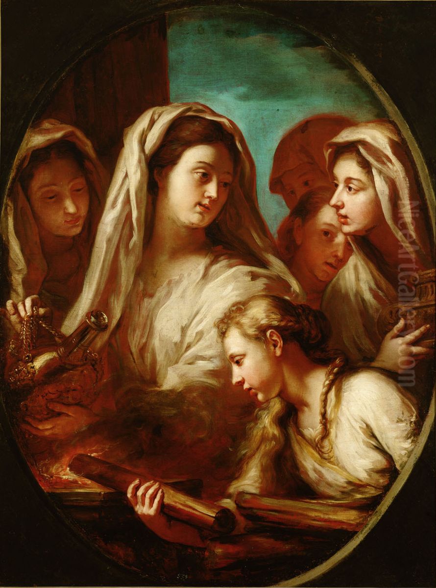 Vestal virgins Oil Painting by Anthoni Schoonjans