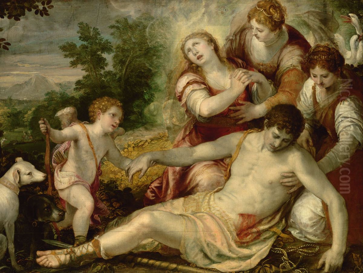 Tod des Adonis Oil Painting by Christoph Schwarz