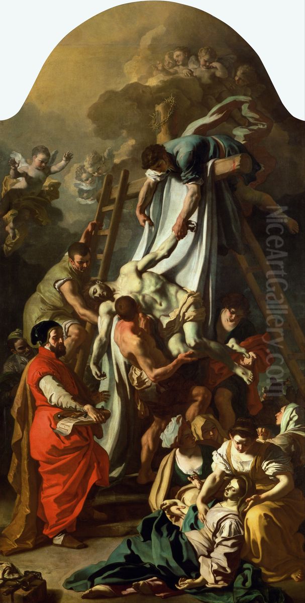 The Deposition Oil Painting by Francesco Solimena