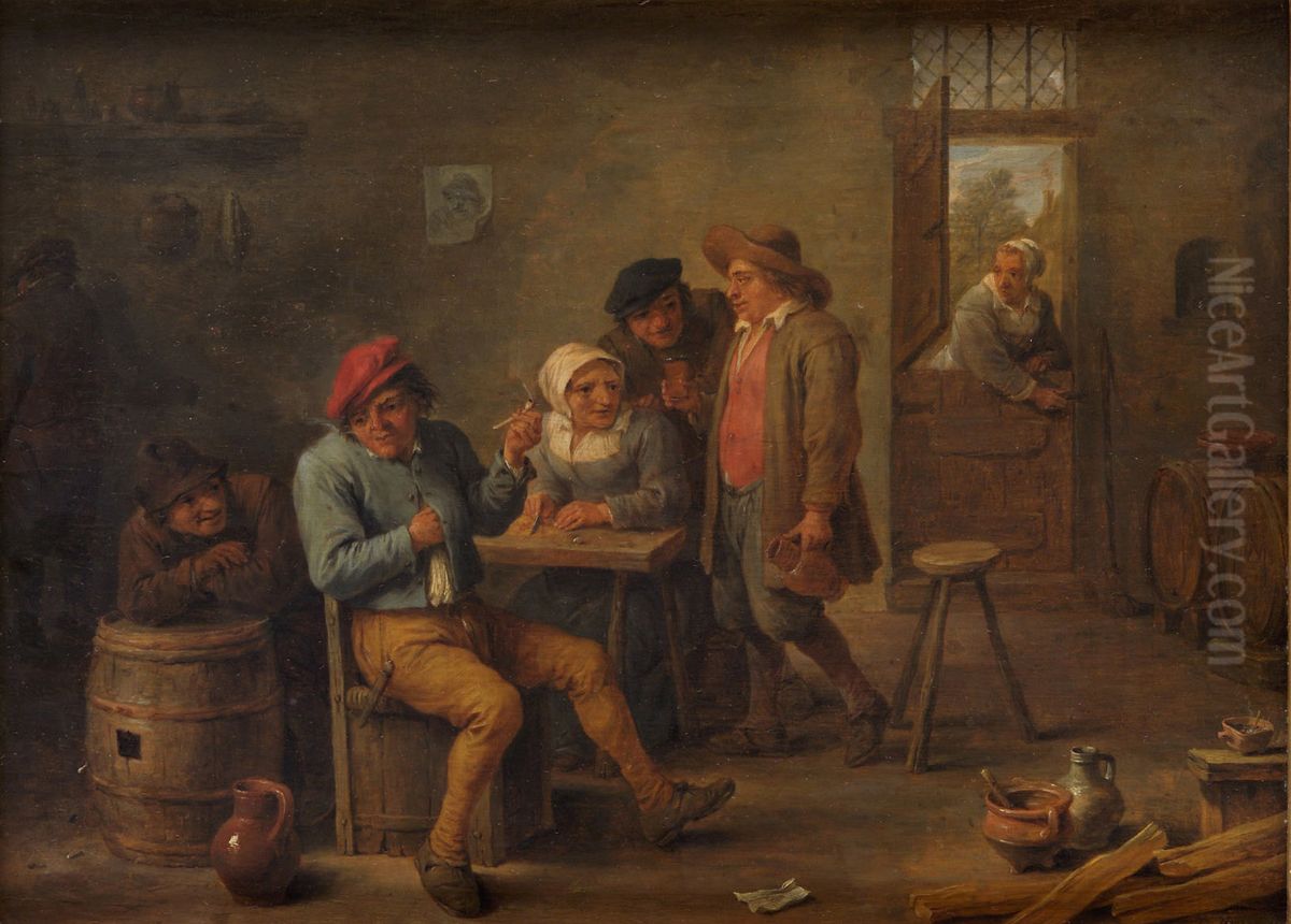 Wirtshausszene Oil Painting by David Teniers the Younger