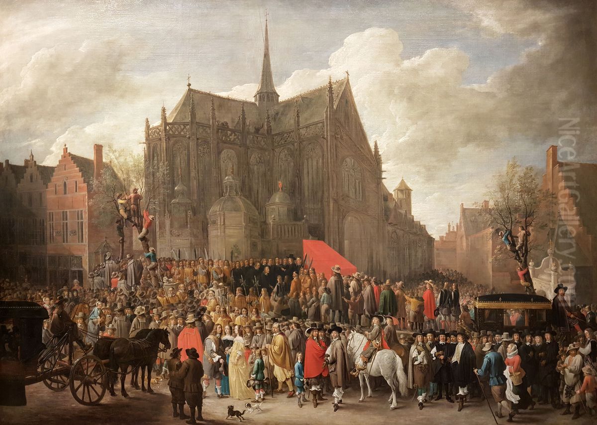 Vogelschiessen zu Brussel Oil Painting by David Teniers the Younger