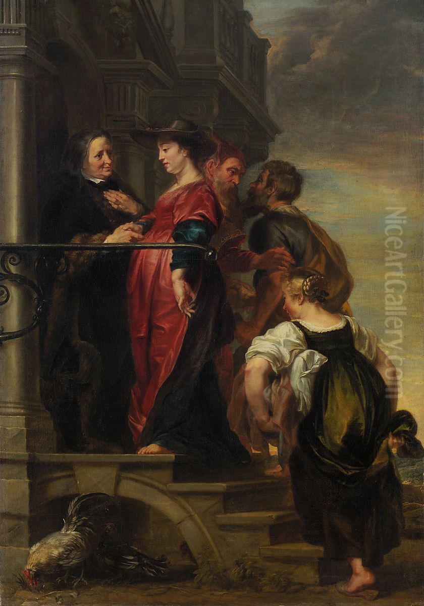Heimsuchung Mariae Oil Painting by Theodoor van Thulden