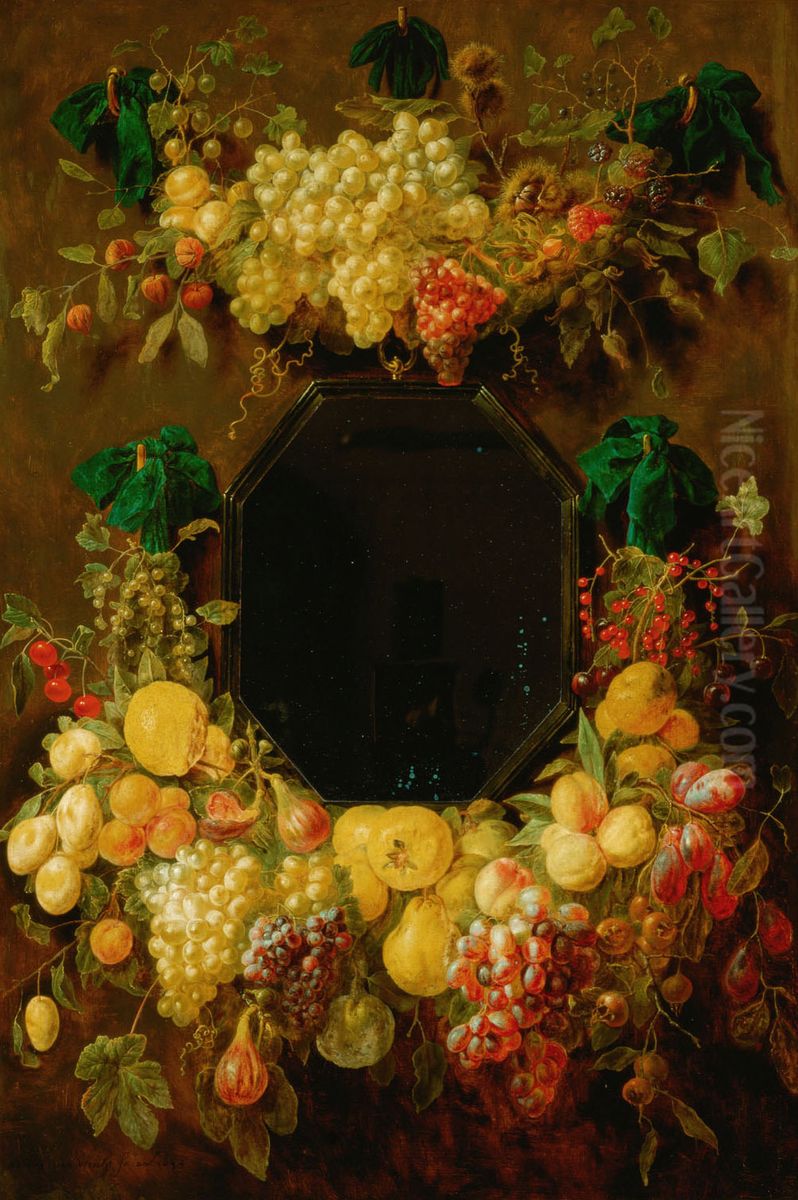 Garland of fruit Oil Painting by Adriaen van Utrecht