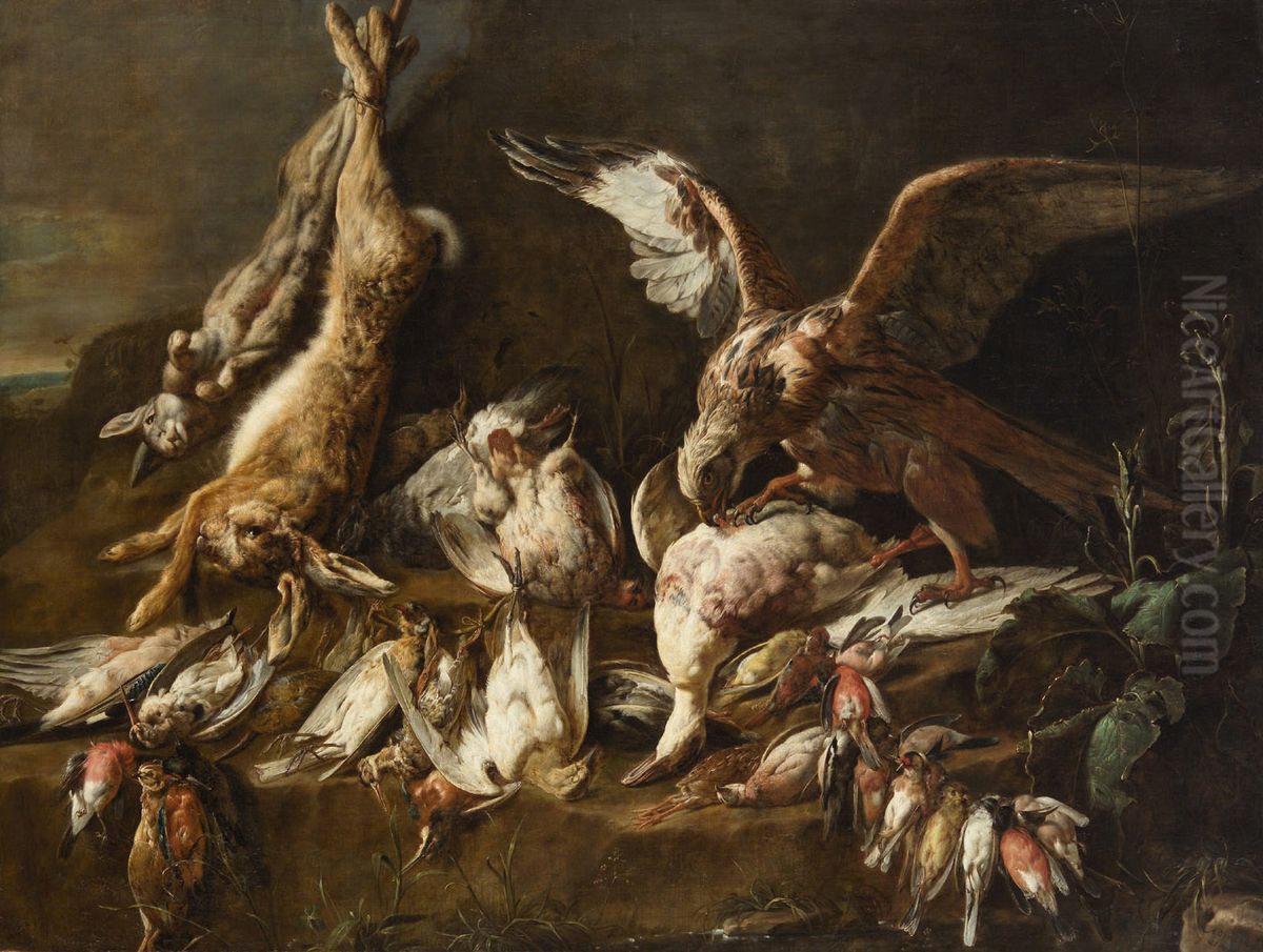 Still life of game Oil Painting by Adriaen van Utrecht