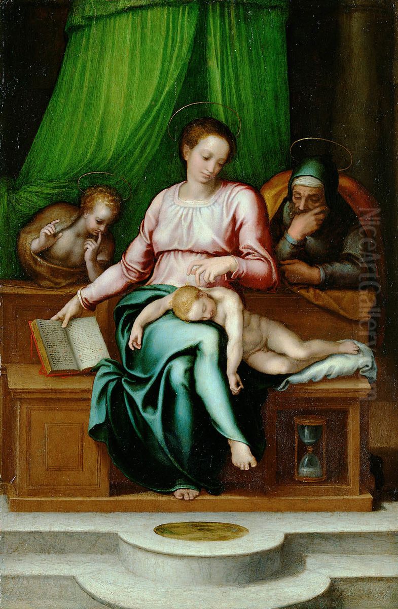 Holy Family Oil Painting by Marcello Venusti